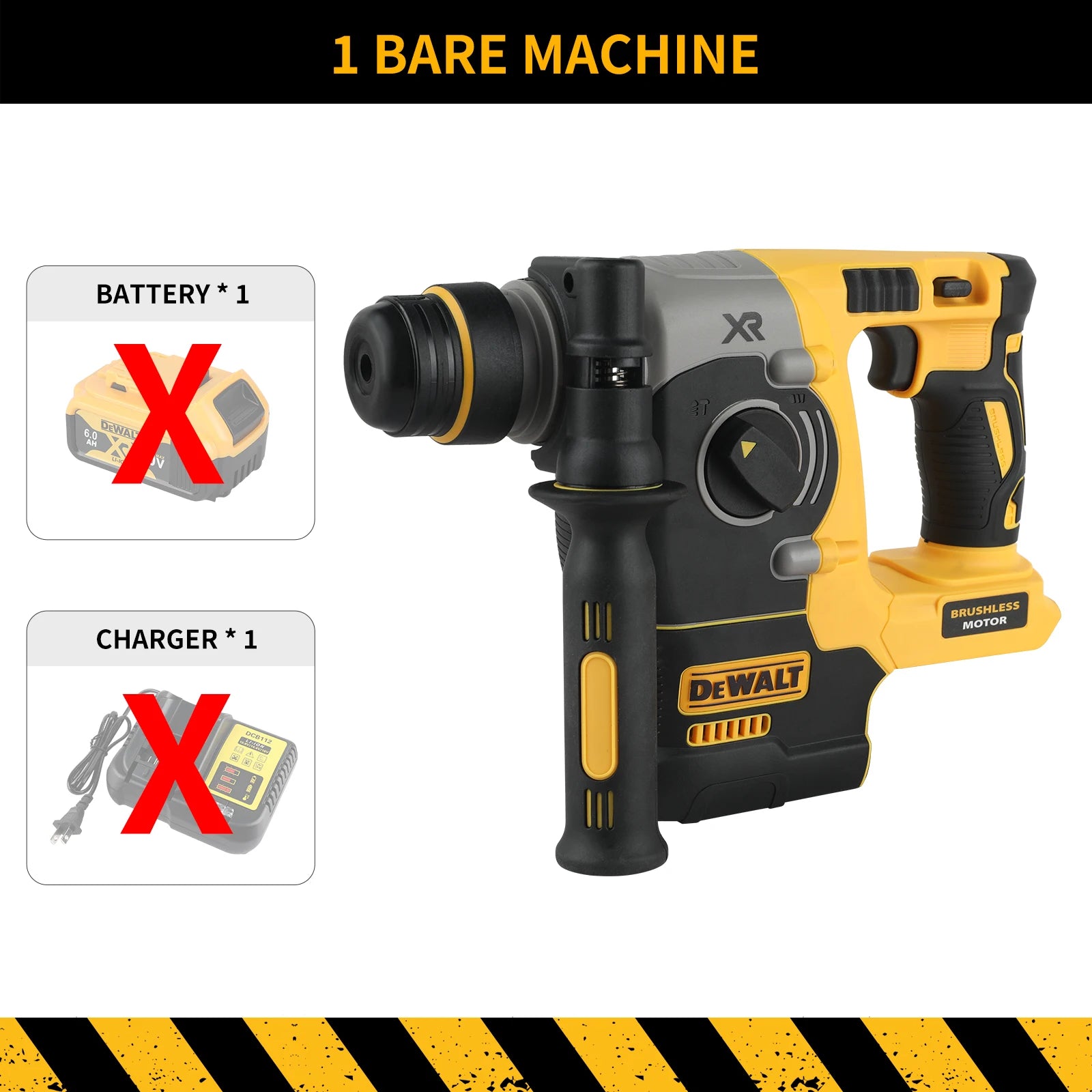 Martillo Perforador DeWalt DCH273 Sin Escobillas Profesional - Taladro de Impacto 20V 6.0Ah con Energía de 2.1J y Mango 360°