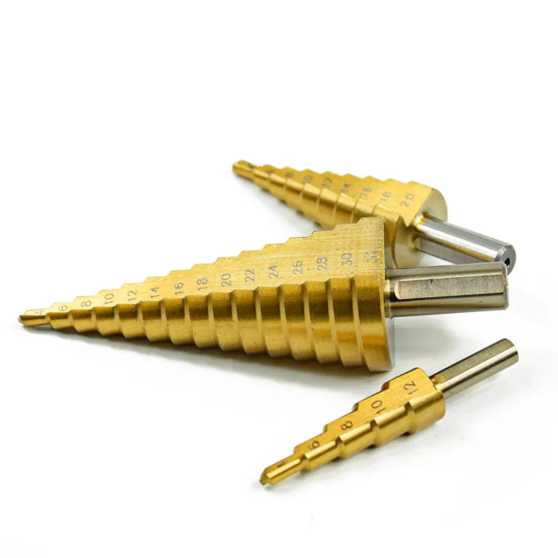 Juego de Brocas Escalonadas de Titanio HSS